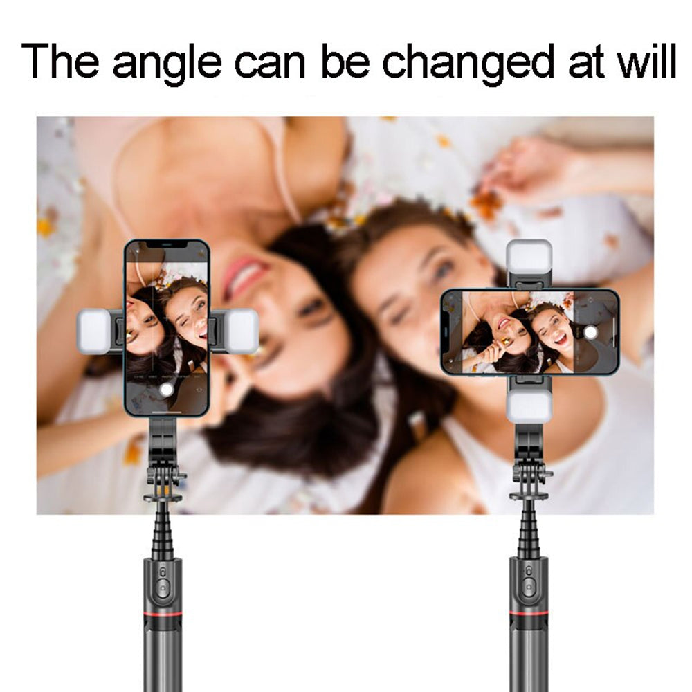 Selfie Stick Bluetooth Techsuit L12D, Universal, Negru
