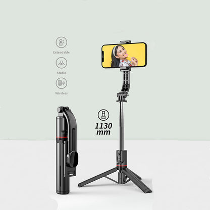 Selfie Stick Bluetooth Techsuit L13, Universal, Negru