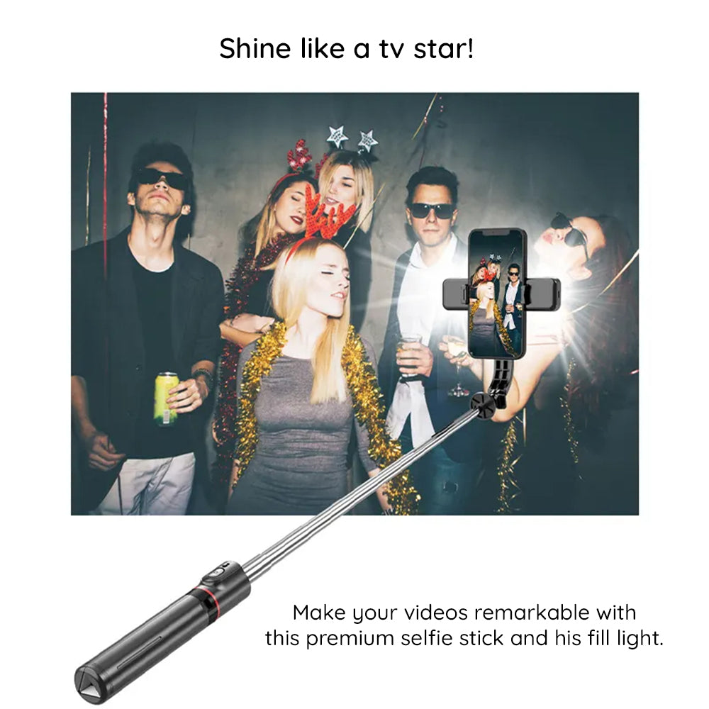 Selfie Stick Bluetooth Techsuit L13d, Universal, Negru