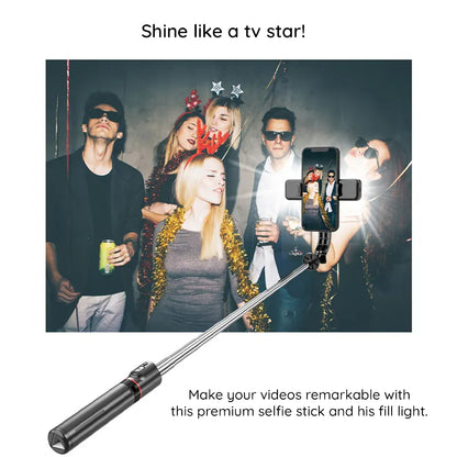 Selfie Stick Bluetooth Techsuit L13d, Universal, Negru