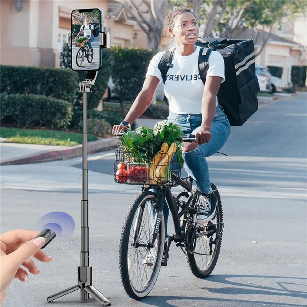 Selfie Stick Bluetooth Techsuit L18sMini, Universal, Negru