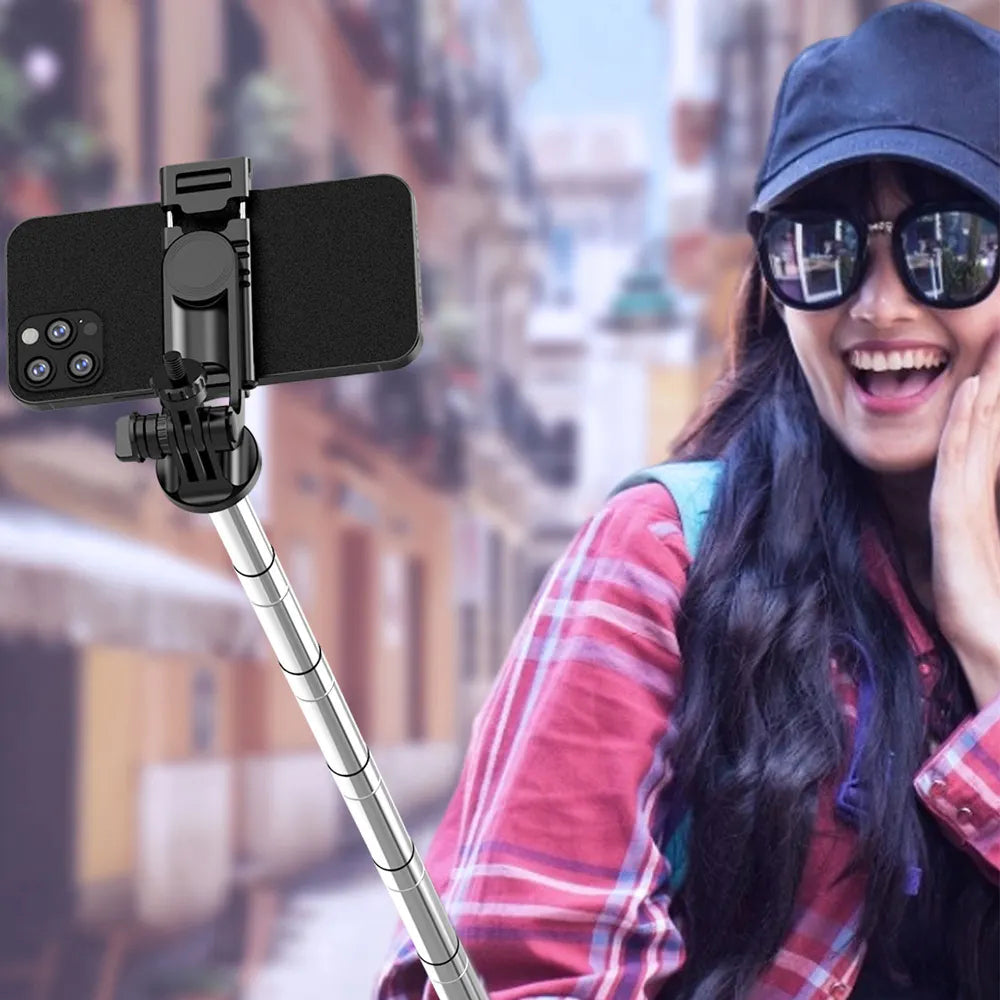 Selfie Stick Bluetooth Techsuit Q05, Universal, Negru