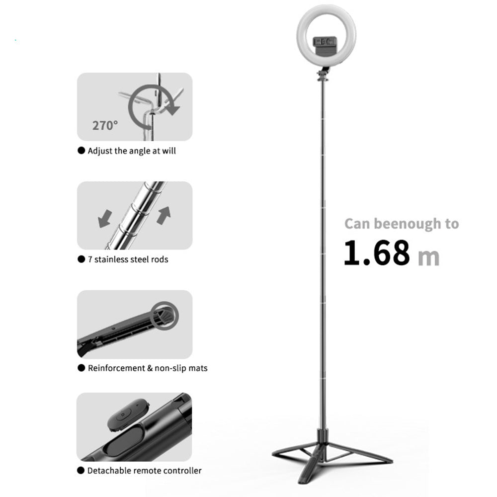Selfie Stick Bluetooth Techsuit Q05s, Universal, Negru