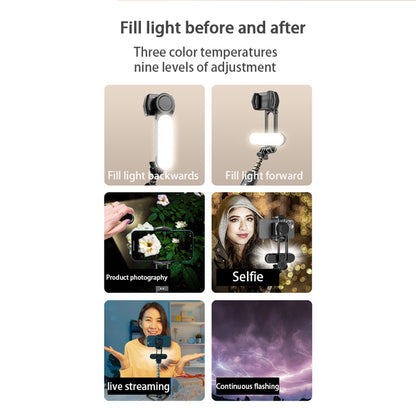 Selfie Stick Bluetooth Techsuit Q09, Universal, Negru