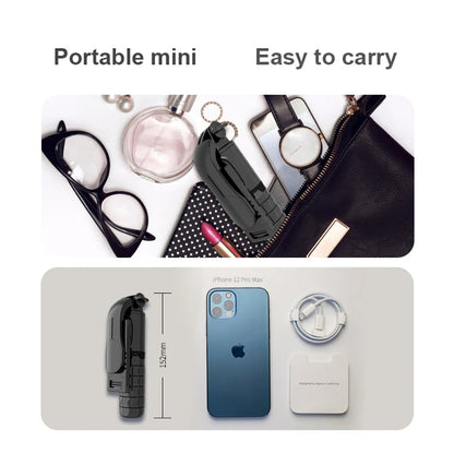 Selfie Stick Bluetooth Techsuit Q11s, Universal, Negru