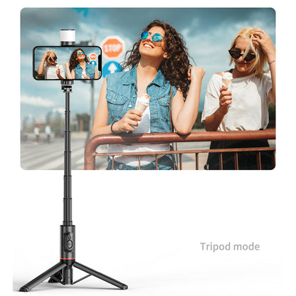 Selfie Stick Bluetooth Techsuit Q12S, Universal, Negru