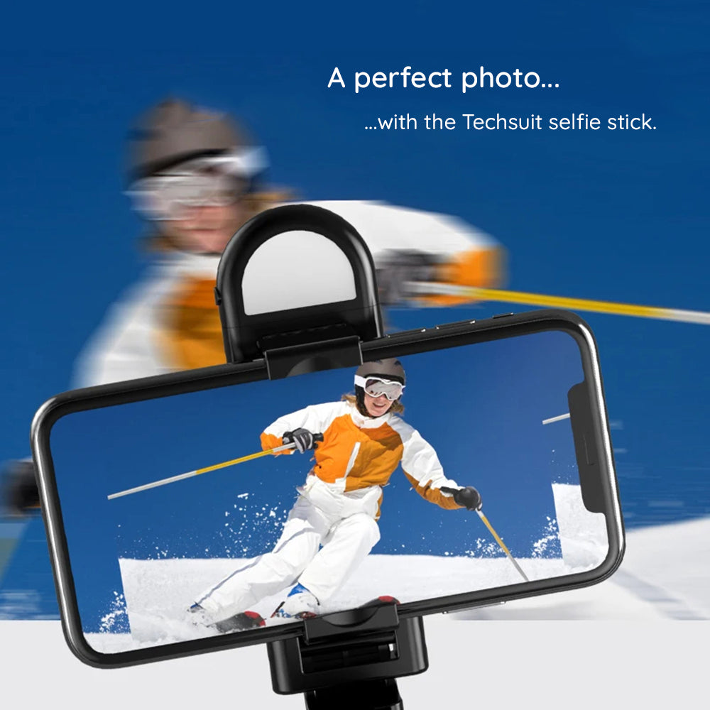 Selfie Stick Bluetooth Techsuit S01-S, Universal, Negru