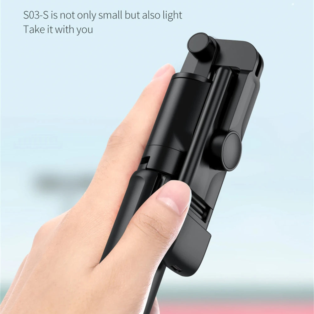 Selfie Stick Bluetooth Techsuit S03-S, Universal, Negru