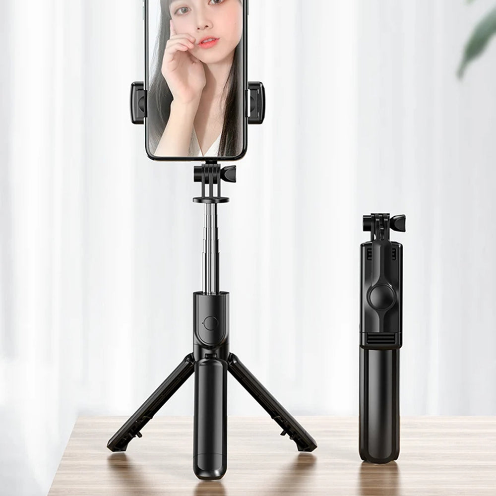 Selfie Stick Bluetooth Techsuit S03, Universal, Negru