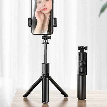 Selfie Stick Bluetooth Techsuit S03, Universal, Negru