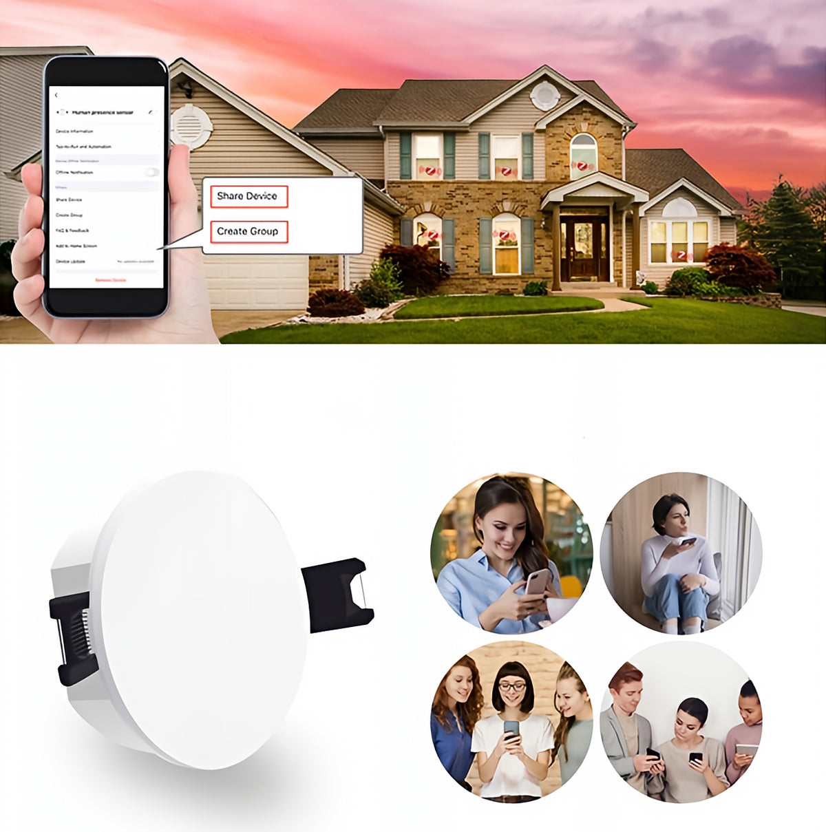 Senzor Prezenta Moes ZSS-QY-HP, ZigBee