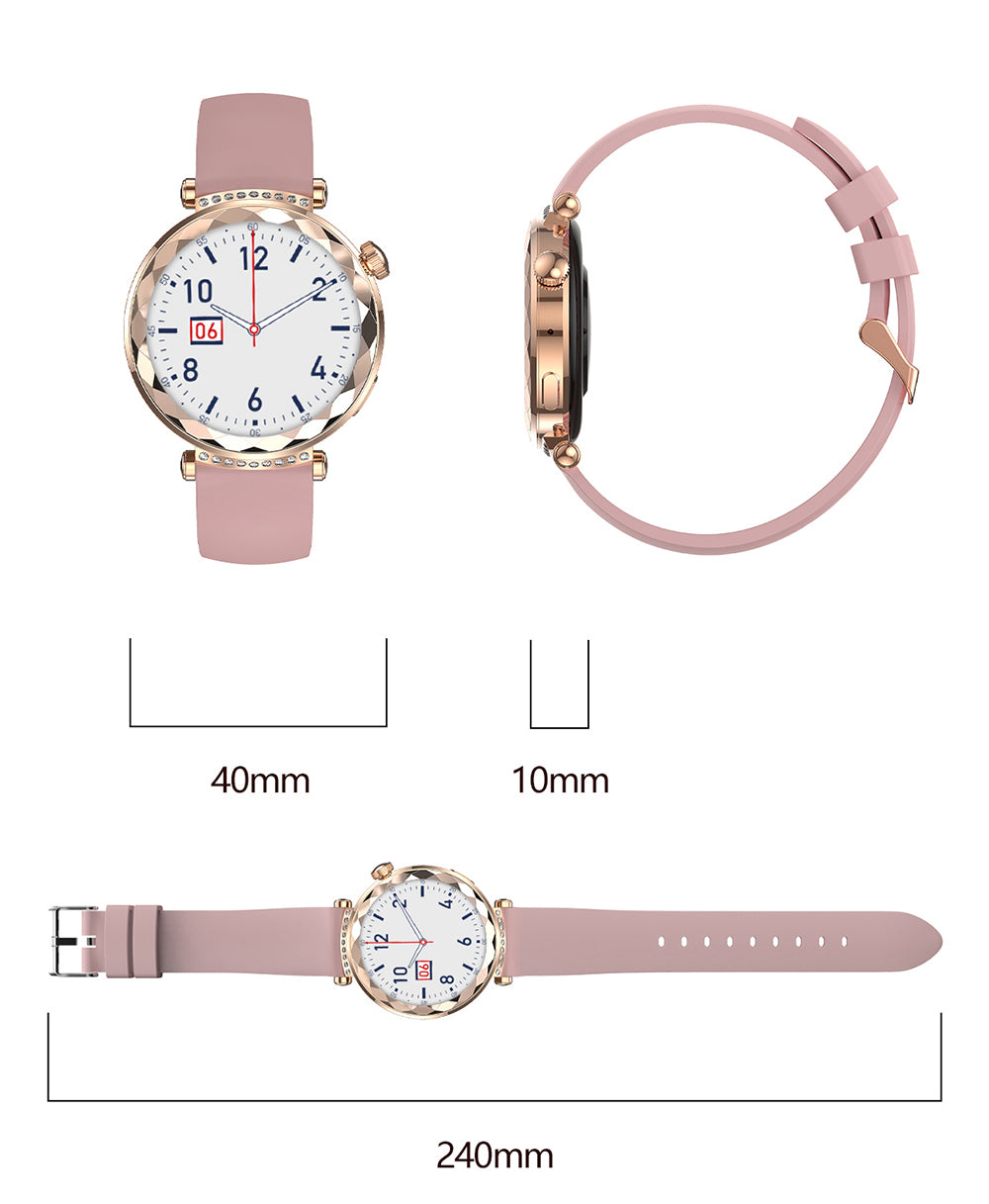 Smartwatch Blavec W19 LIANA, Roz Auriu
