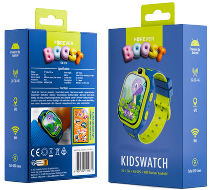 Smartwatch Forever Kids Boost KW-530 Call, Albastru