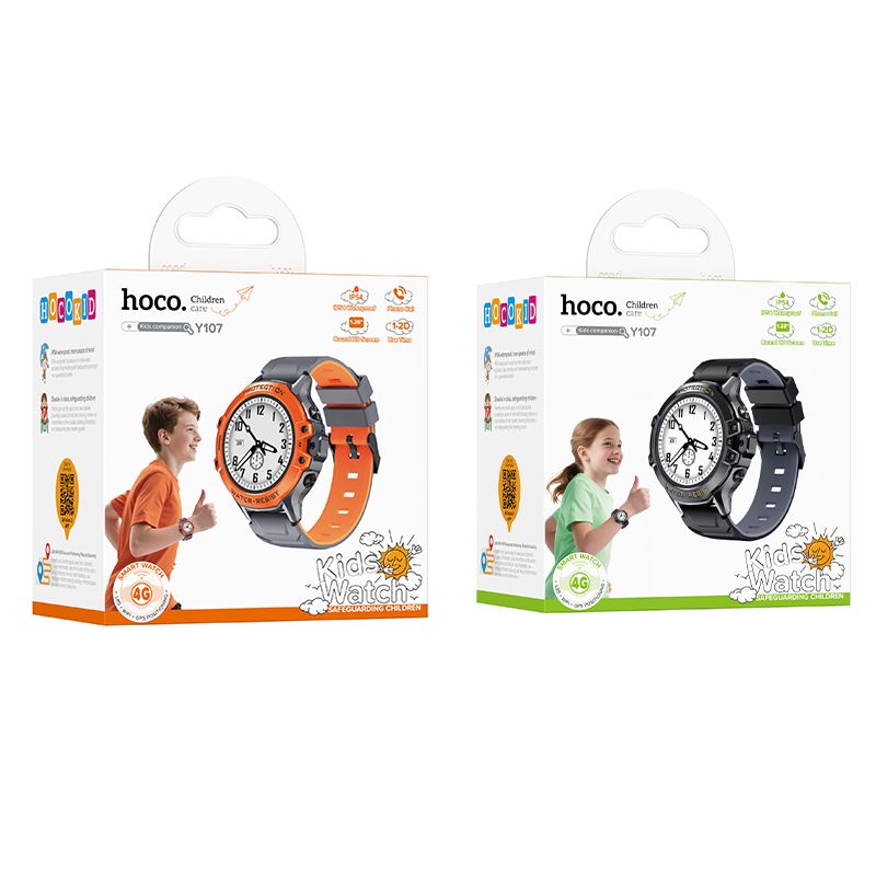 Smartwatch HOCO Y107 Kids Call, Negru