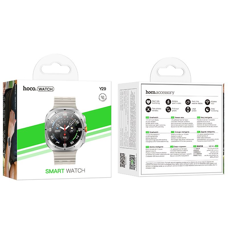 Smartwatch HOCO Y29 Call, Argintiu