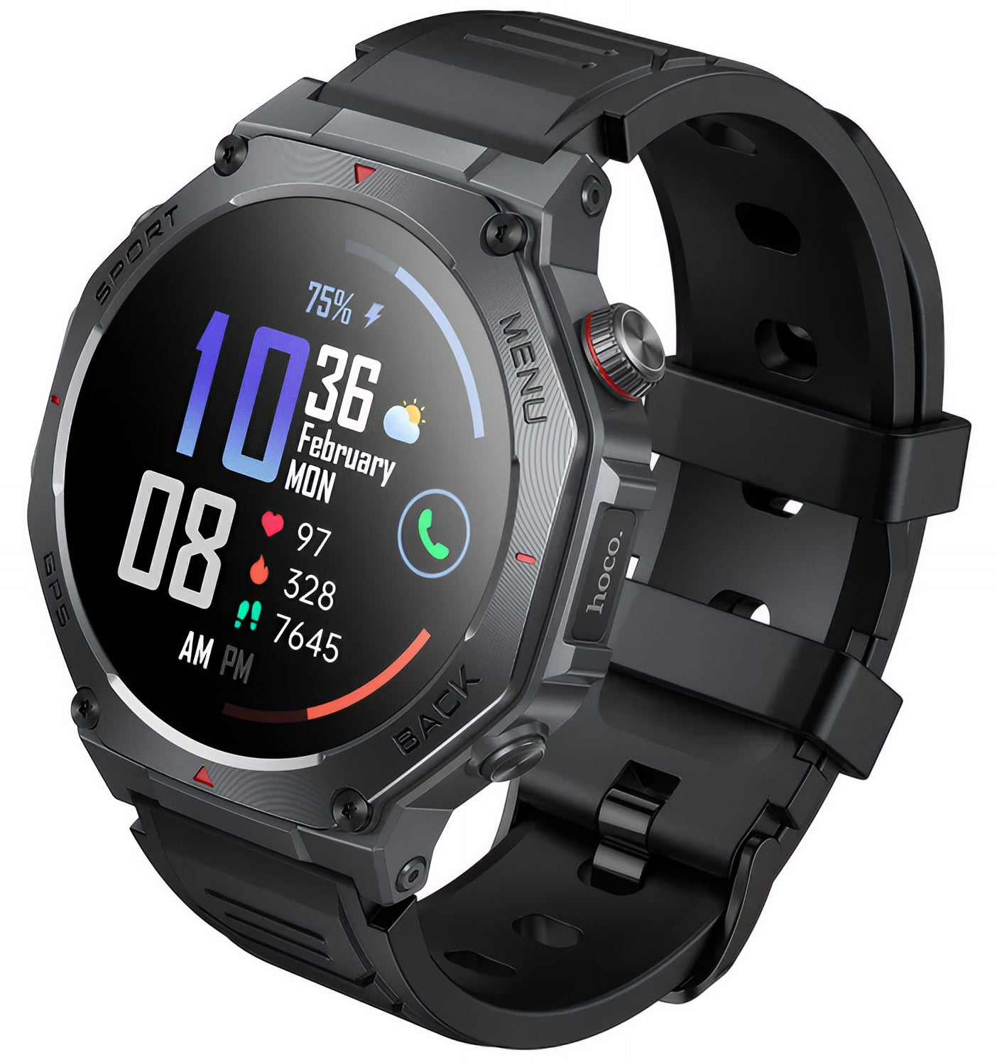 Smartwatch HOCO Y37 Call, Negru