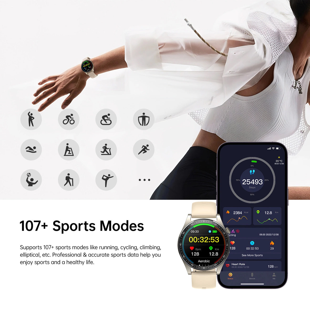 Smartwatch Joyroom JR-FC2 Call, Auriu