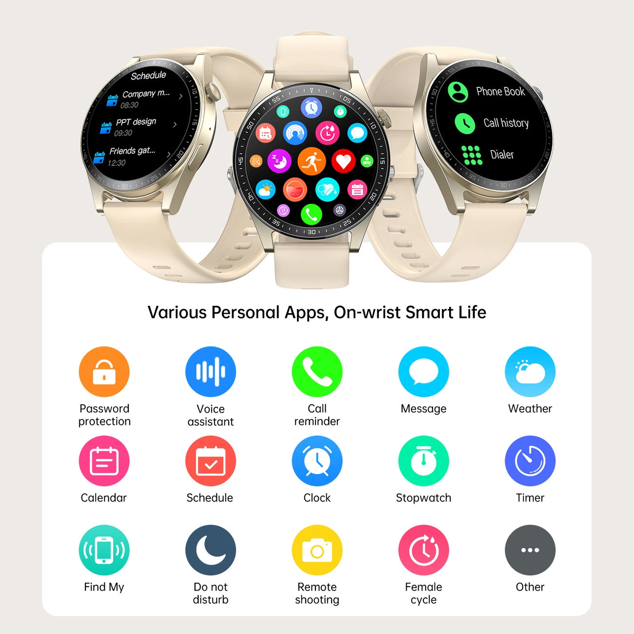 Smartwatch Joyroom JR-FC2 Call, Auriu