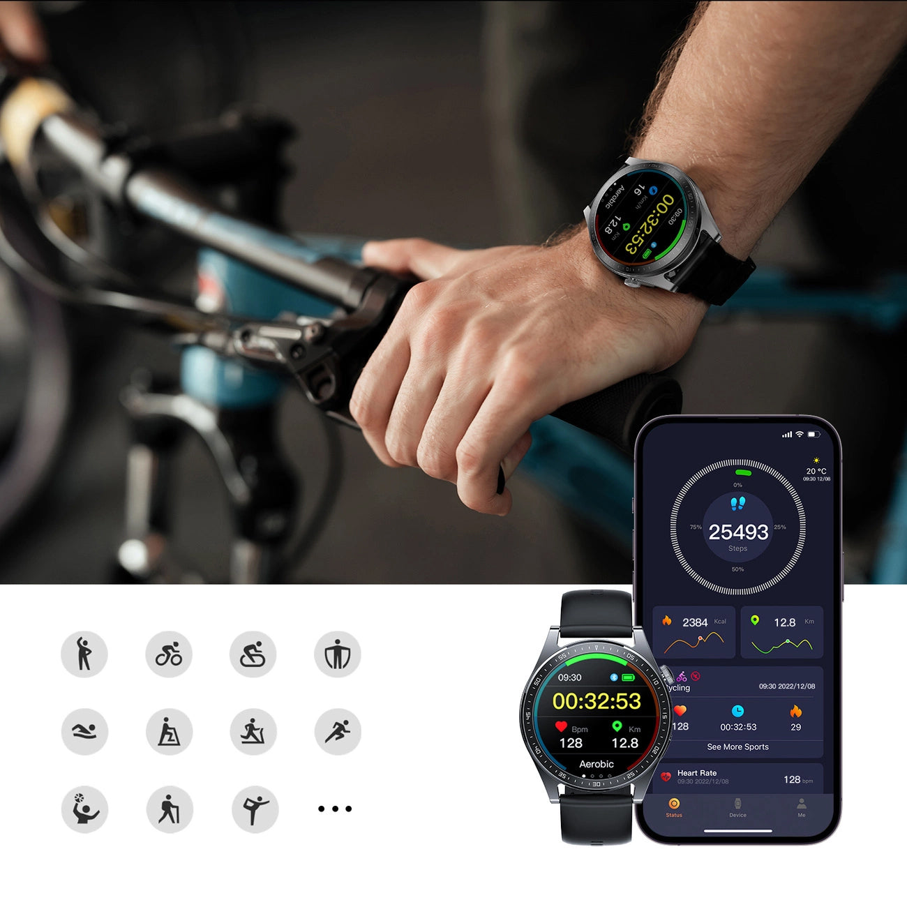 Smartwatch Joyroom JR-FC2, Negru