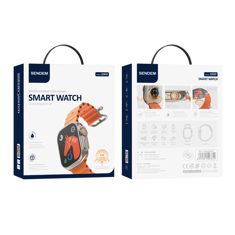 Smartwatch Sendem QX02 Ultra, Portocaliu