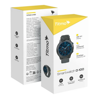 Smartwatch Titmo O-100 Call, Negru