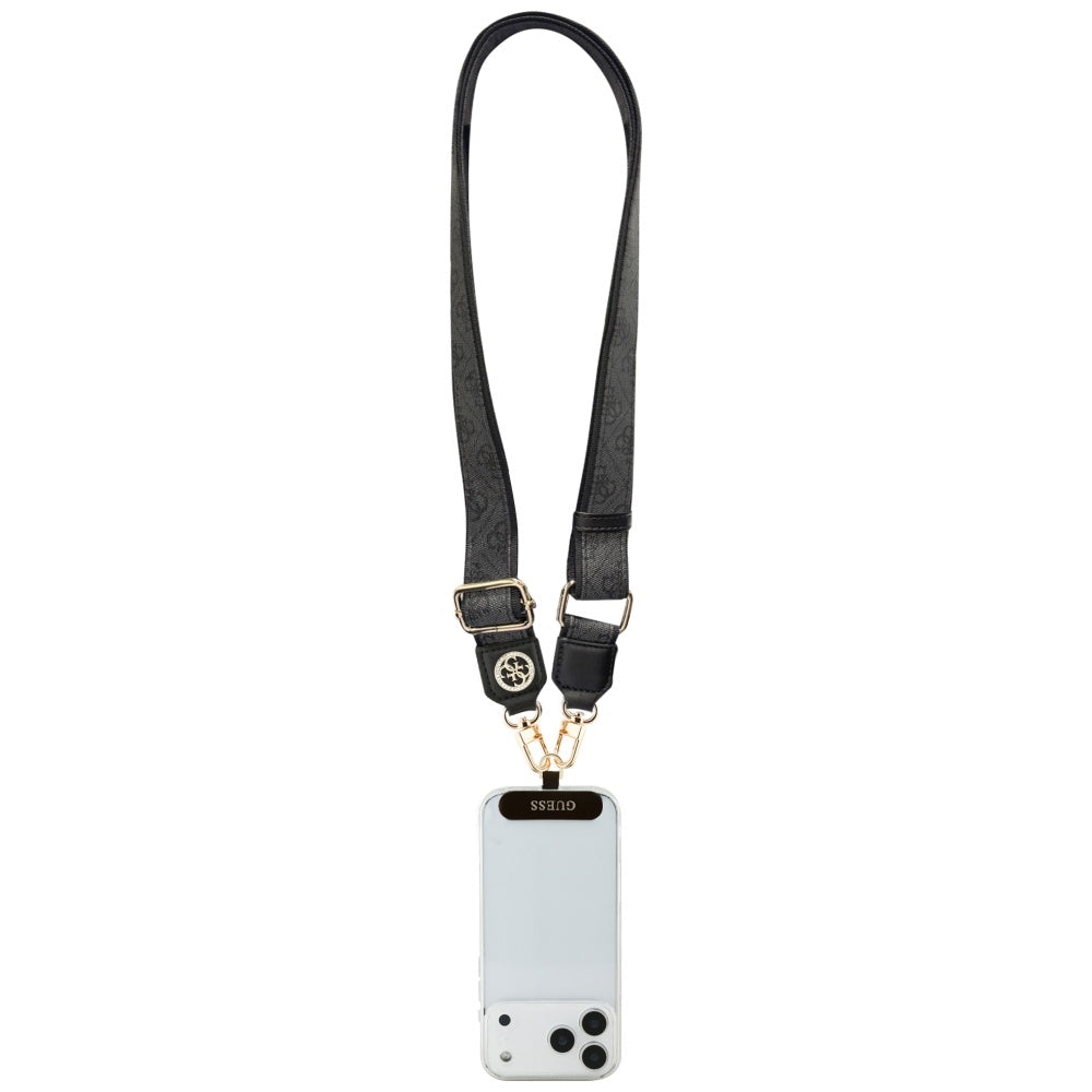 Snur Telefon Guess 4G Strass Metal Logo, Negru