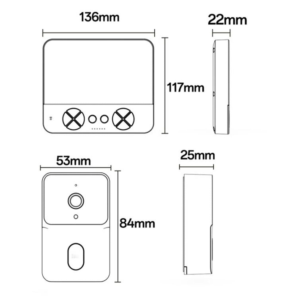 Sonerie Yesido KM27, Wi-Fi, 2K, Alba