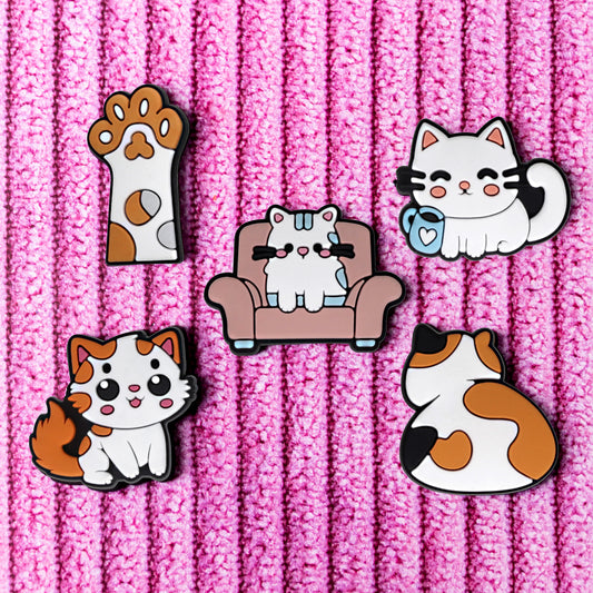 Sticker 3D OEM Cat pentru Husa Telefon / Tableta, Set 5 bucati, Multicolor