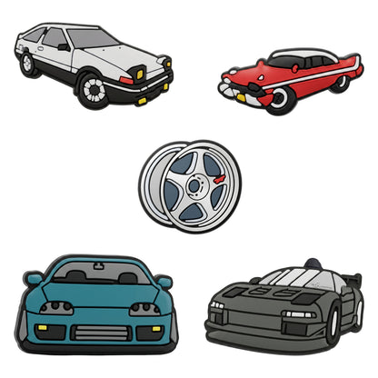 Sticker 3D OEM Fast Cars pentru Husa Telefon / Tableta, Set 5 bucati, Multicolor