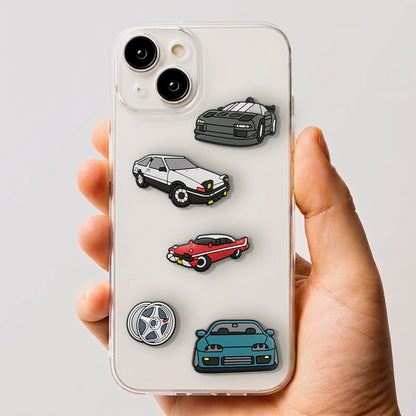 Sticker 3D OEM Fast Cars pentru Husa Telefon / Tableta, Set 5 bucati, Multicolor