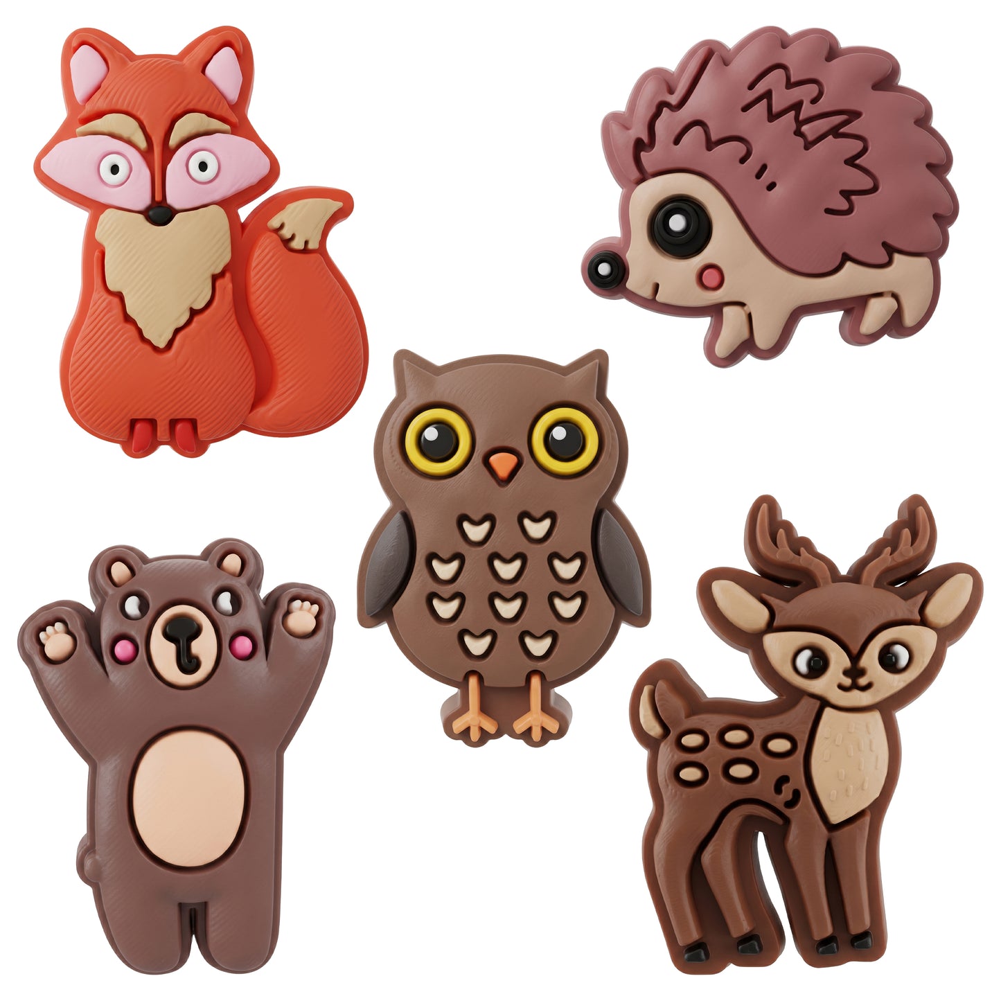 Sticker 3D OEM Forest pentru Husa Telefon / Tableta, Set 5 bucati, Multicolor