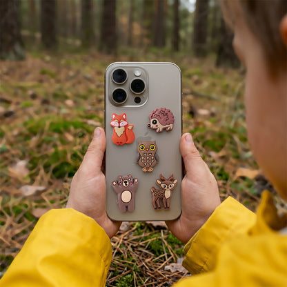 Sticker 3D OEM Forest pentru Husa Telefon / Tableta, Set 5 bucati, Multicolor