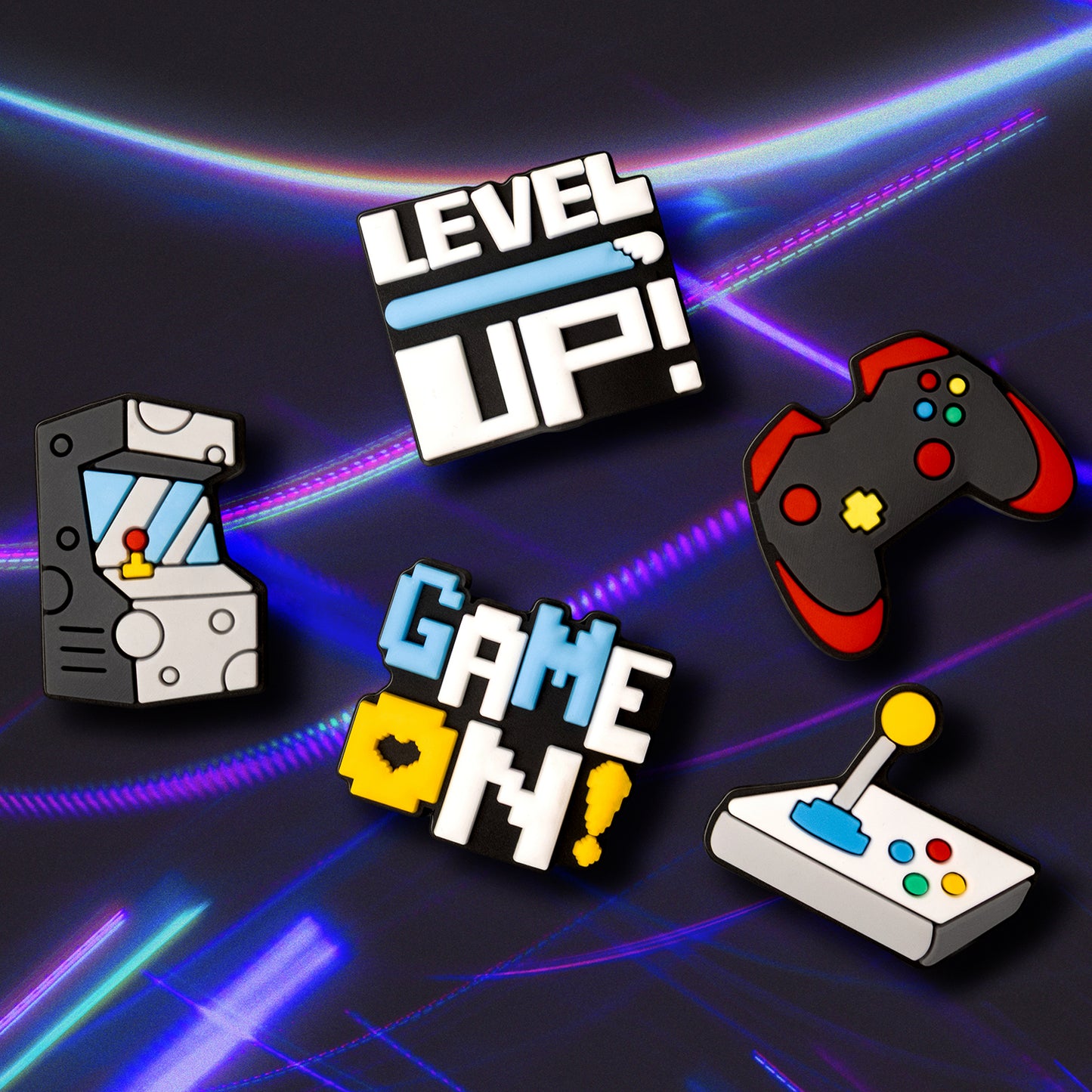 Sticker 3D OEM GameOn pentru Husa Telefon / Tableta, Set 5 bucati, Multicolor