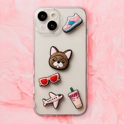 Sticker 3D OEM Lifestyle pentru Husa Telefon / Tableta, Set 5 bucati, Roz