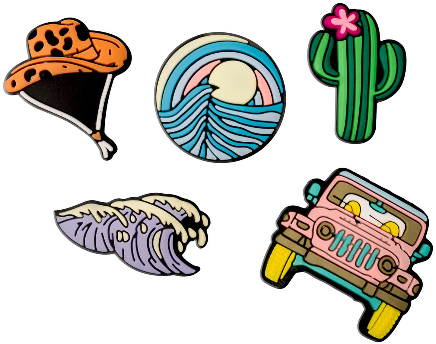 Sticker 3D OEM Summer pentru Husa Telefon / Tableta, Set 5 bucati, Multicolor