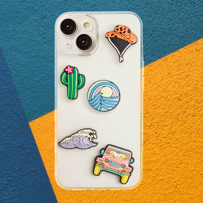 Sticker 3D OEM Summer pentru Husa Telefon / Tableta, Set 5 bucati, Multicolor