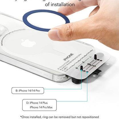 Sticker Metalic ESR HaloLock, Set 2 bucati, Albastru