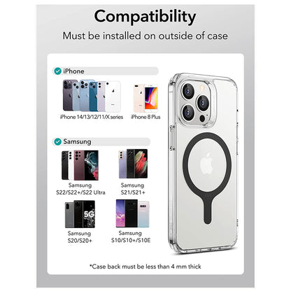 Sticker Metalic ESR HaloLock, Set 2 bucati, Negru