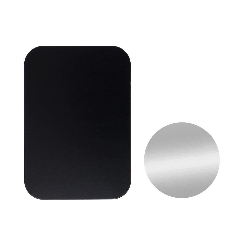 Sticker Metalic OEM pentru suport auto magnetic, Set 2 bucati, Negru