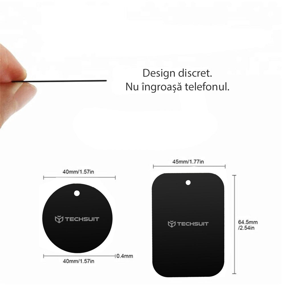 Sticker Metalic Techsuit MP03 2in1, Negru