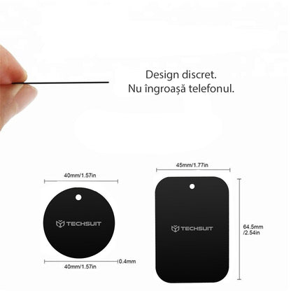 Sticker Metalic Techsuit MP03 2in1, Negru