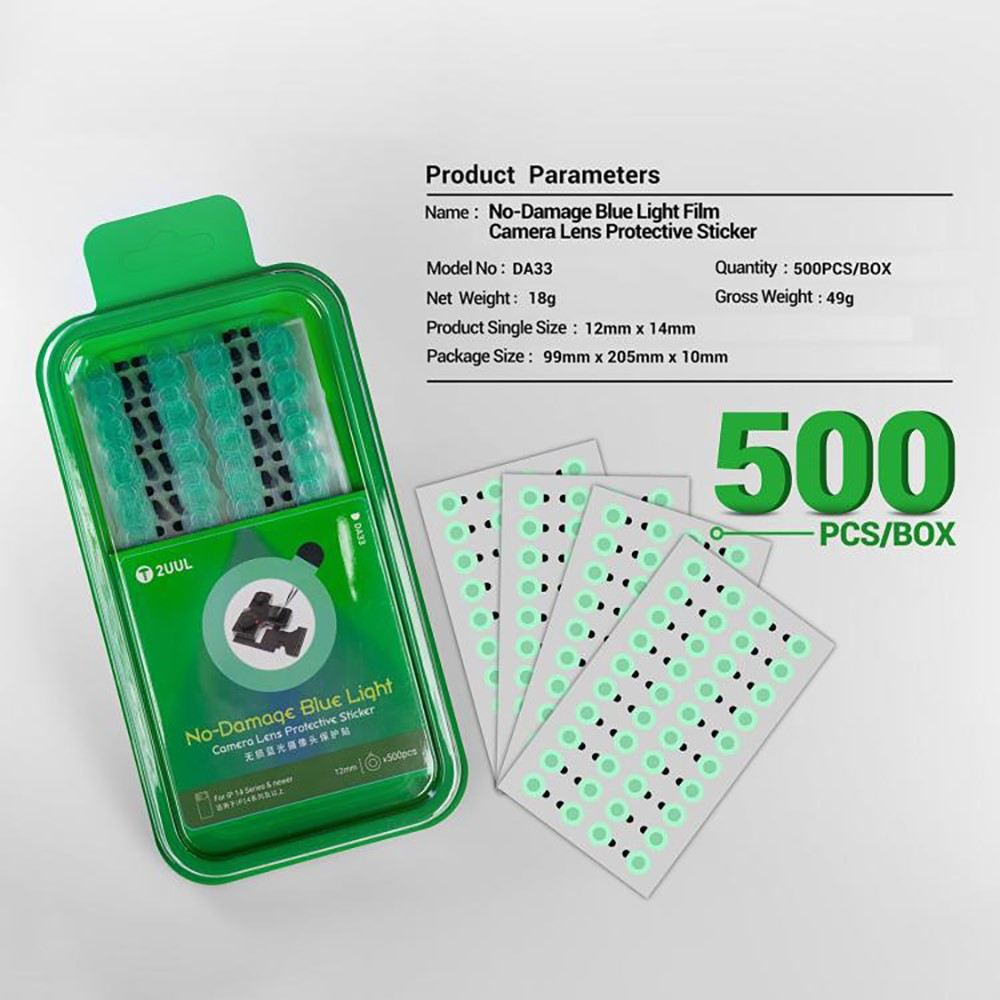 Sticker Protectie Camera 2UUL DA33, Set 500 bucati