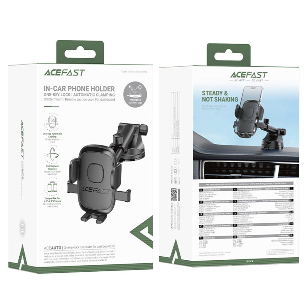 Suport Auto Acefast D57, 4.7inch - 6.9inch, Negru