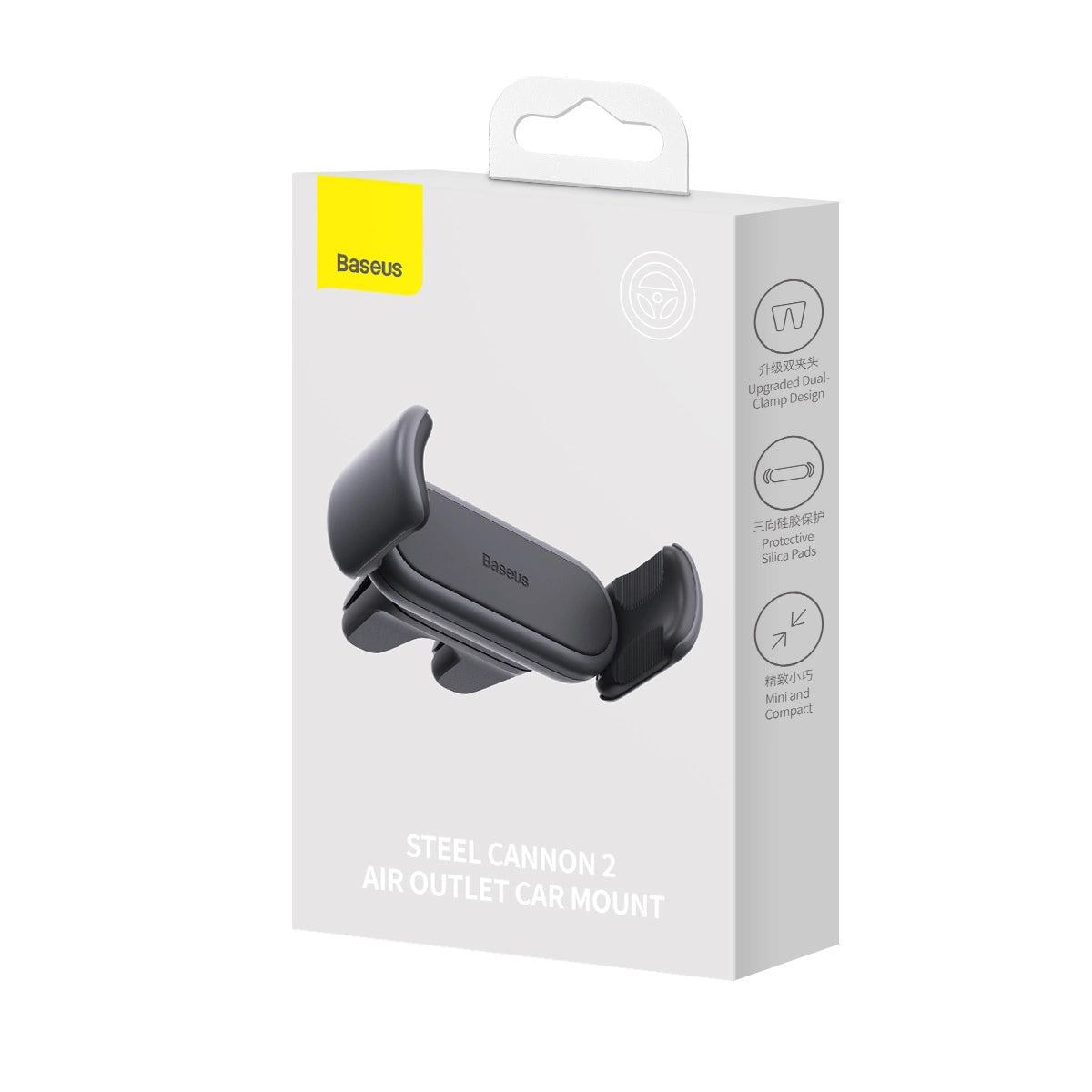 Suport Auto Baseus Steel Cannon 2, 5.4inch - 6.7inch, Negru SUGP000001