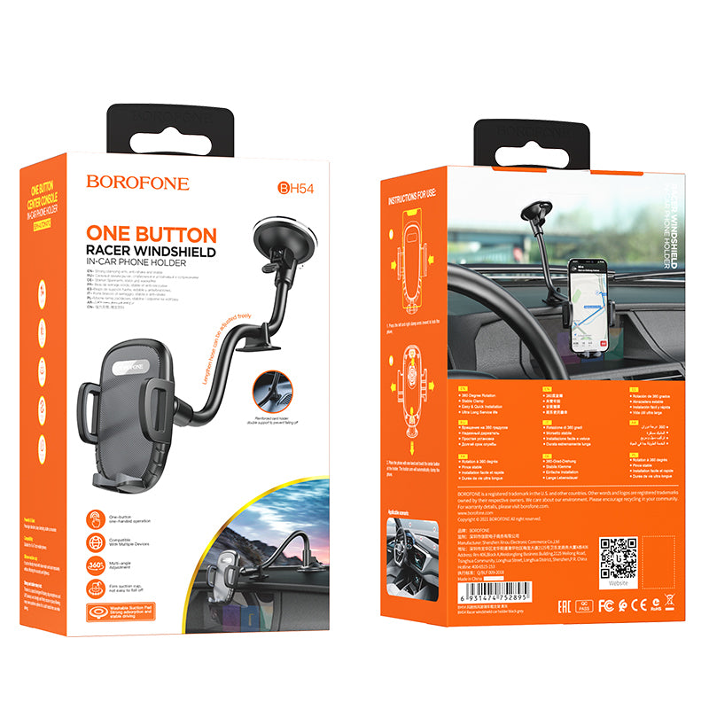 Suport Auto Borofone BH54 Racer, 4.5inch - 6.7inch, Negru