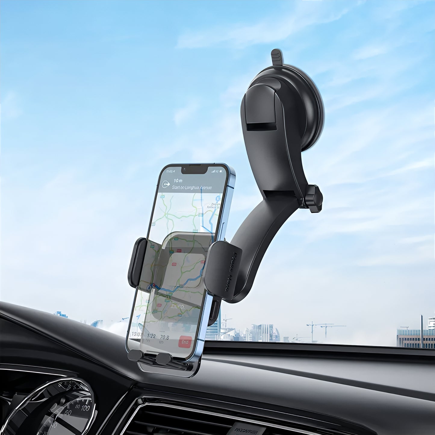 Suport Auto HOCO CA118, 4.5inch - 7inch, Negru