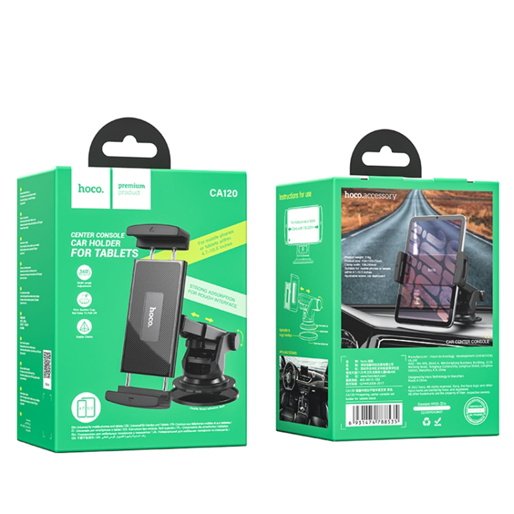 Suport Auto HOCO CA120 pentru Telefon / Tableta, 4.7inch - 10.5inch, Negru