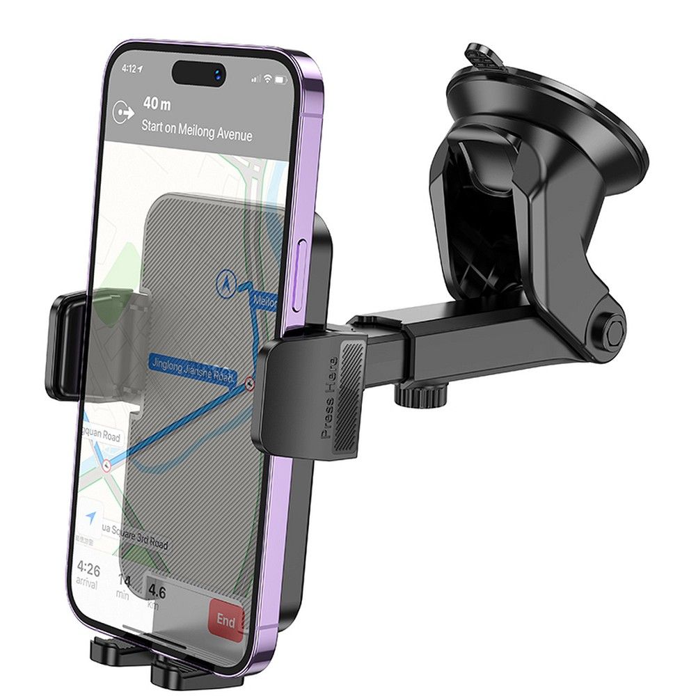 Suport Auto HOCO H37, 4.5inch - 7inch, Negru