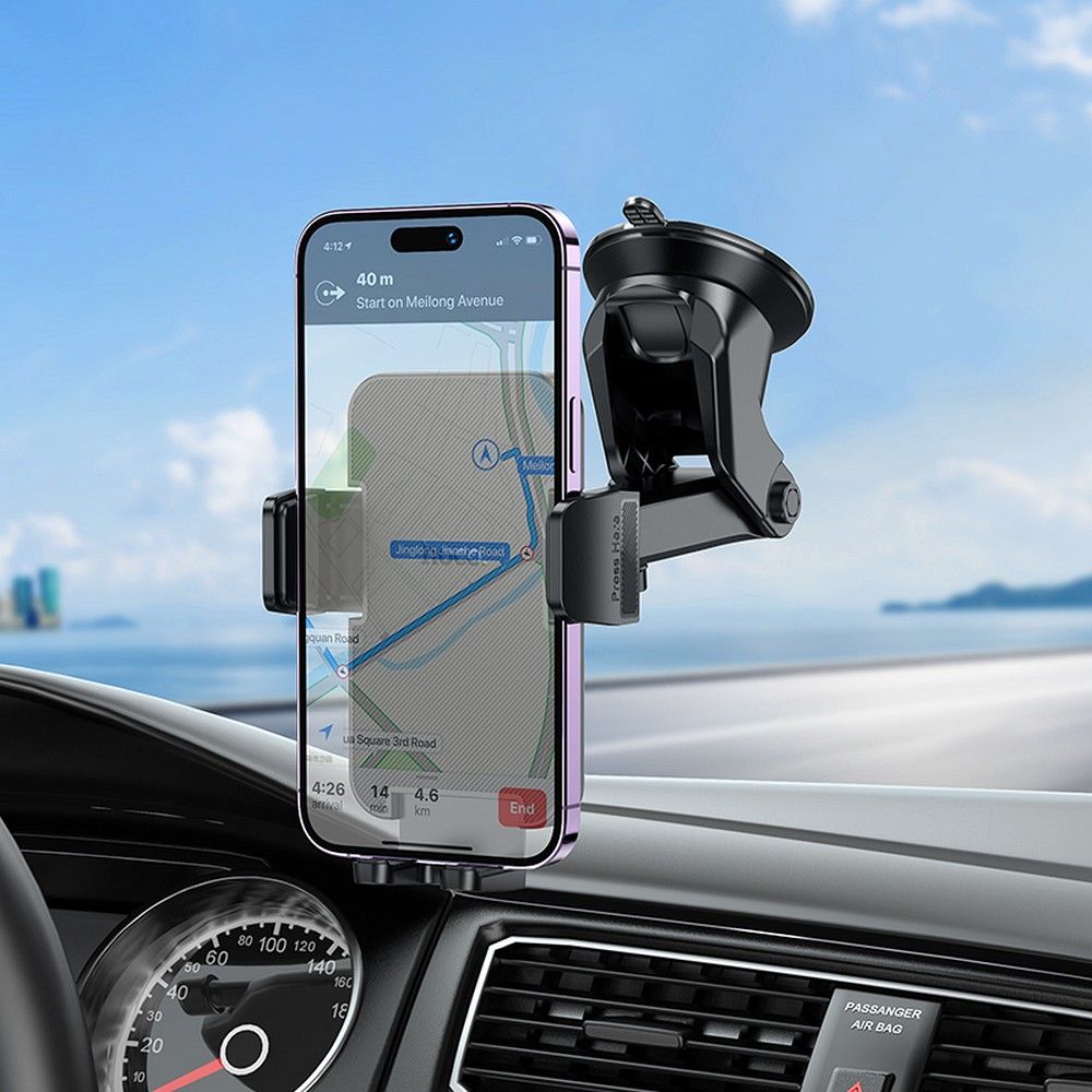Suport Auto HOCO H37, 4.5inch - 7inch, Negru