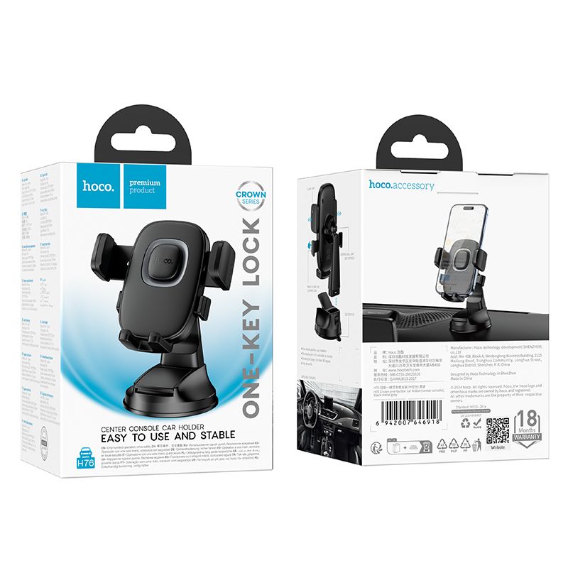 Suport Auto HOCO H76, Universal, Negru